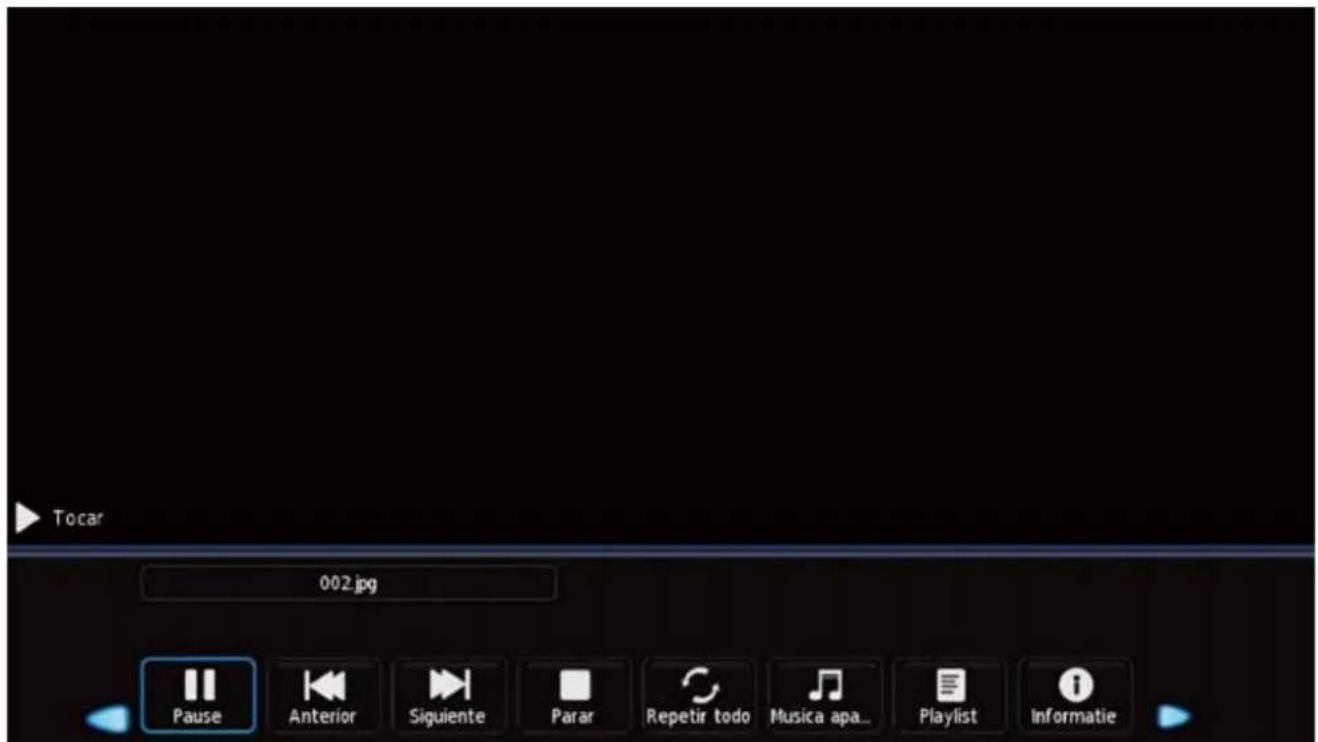 Tocar 002.jpg Pause Anterior Siguiente Parar Repetir todo Musica apa... Playlist Informatie