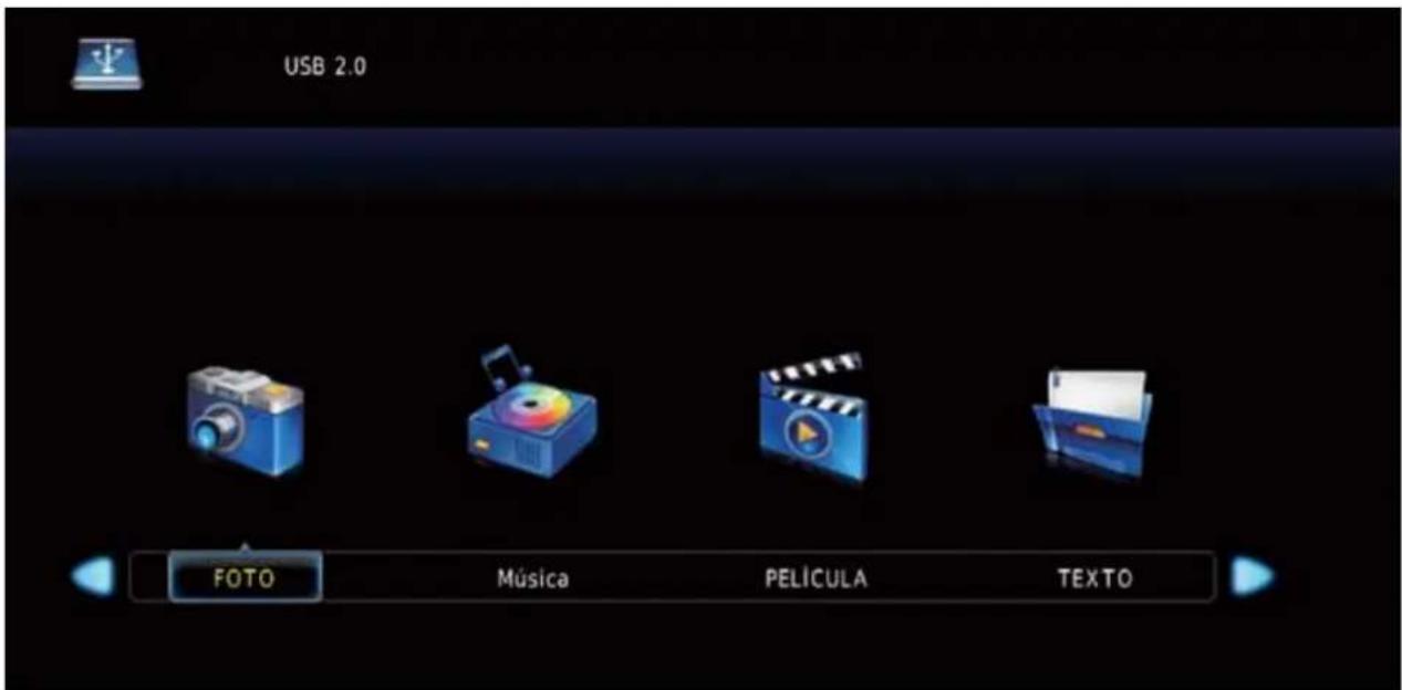 USB 2.0 FOTO Música PELÍCULA TEX TO