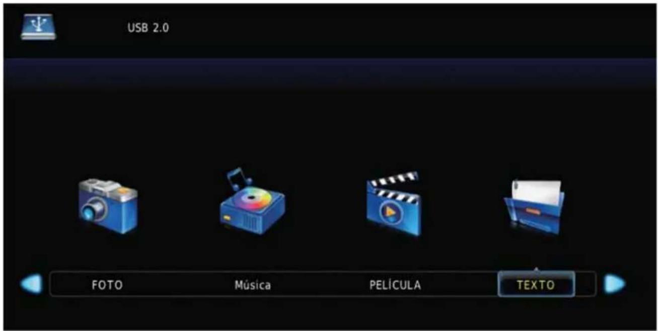 USB 2.0 FOTO Música PELÍCULA TEXTO