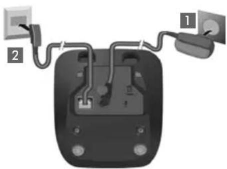 GIGASET A415H - Conectar el soporte de carga (si se incluye) - 1