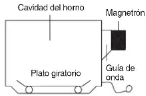 Cavidad del horno Magnetrón Plato giratorio Guía de onda