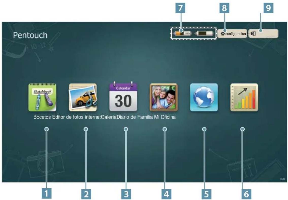 Pentouch 7 8 9 configuración salin Sketchbook Calendar 30 Bocetos Editor de fotos internetGaleríaDiario de Familia Mi Oficina 1 2 3 4 5 6