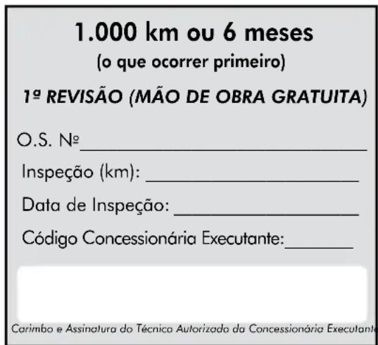 Honda XRE190 (2021) - Revisões com Mão de Obra Gratuita - 2