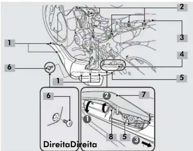 Honda XRE190 (2023) - Remoção e Instalação de Componentes do Chassi - 1