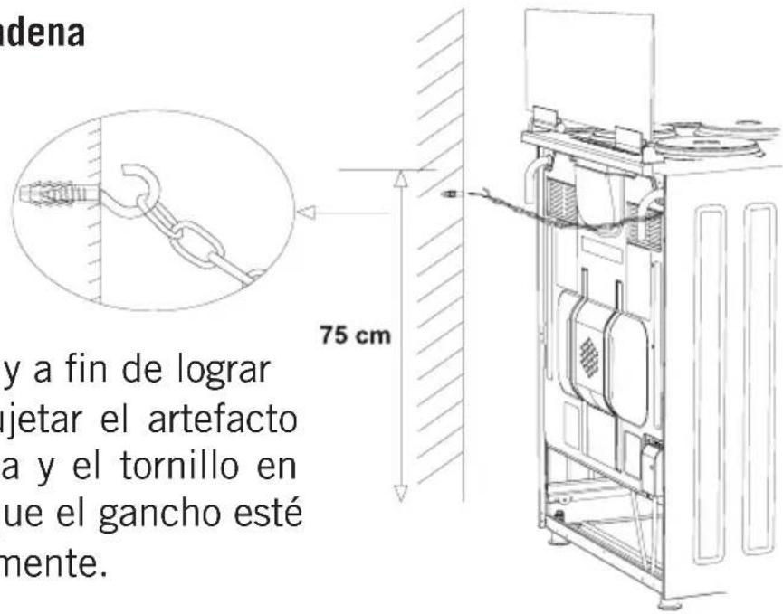 dena y a fin de lograr jetar el artefacto a y el tornillo en ue el gancho esté mente.