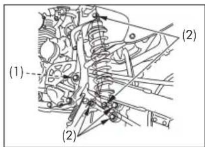 Honda CRF230F (2011) - Suspensão Traseira - 1