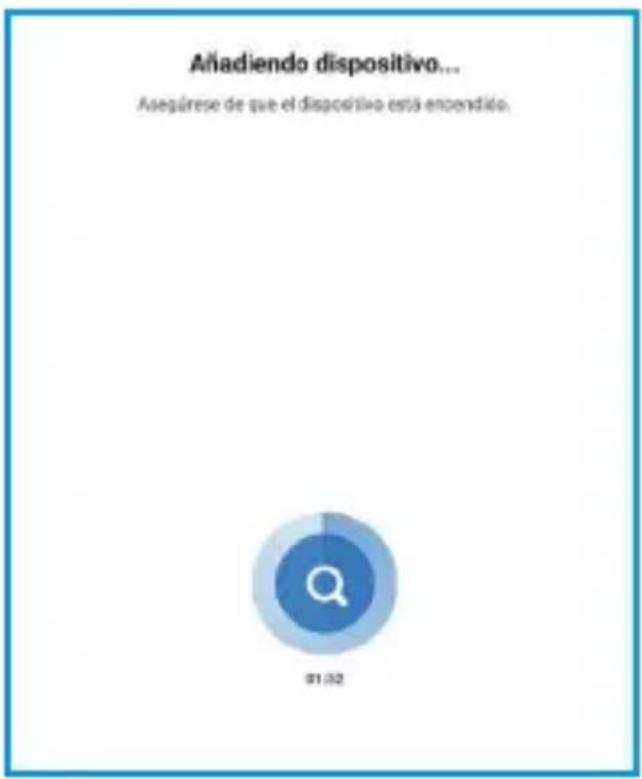 Añadiendo dispositivo... Asegúrese de que el dispositivo está encendido. 01/32