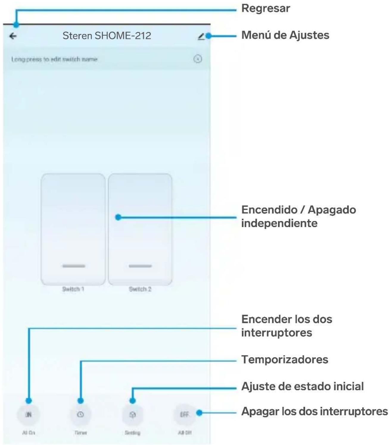 Steren SHOME-212 - Interfaz de la app - 1