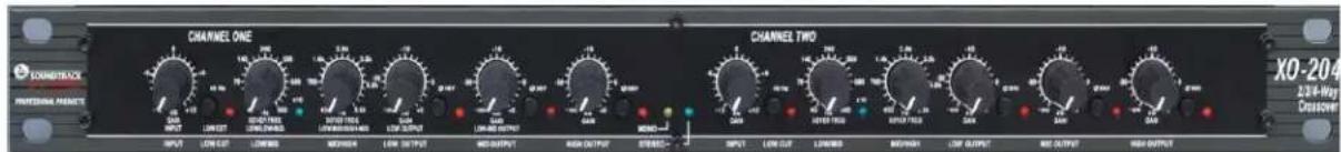 CHANNEL ONE CHANNEL TWO XO-204 2/34-Way Crossover