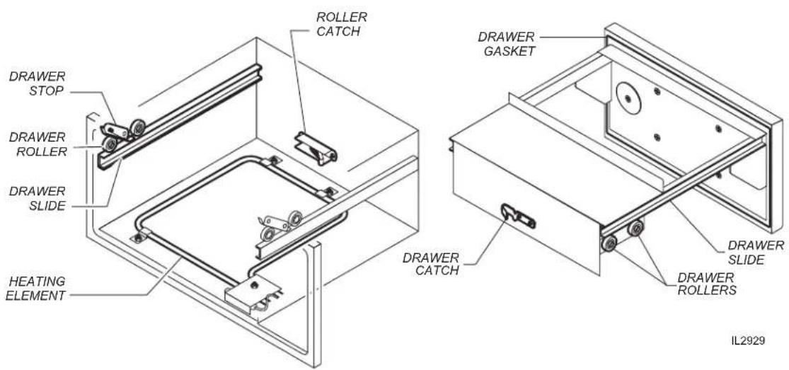 ROLLER CATCH DRAWER STOP DRAWER ROLLER DRAWER SLIDE HEATING ELEMENT DRAWER GASKET DRAWER CATCH DRAWER SLIDE DRAWER ROLLERS IL2929