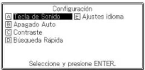 CASIO EW-S3000 - Configuración de los ajustes del diccionario electrónico - 2