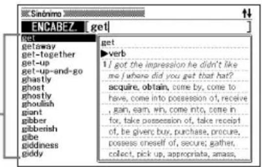 CASIO EW-S3000 - Ingrese el término en inglés que desee buscar. - 1