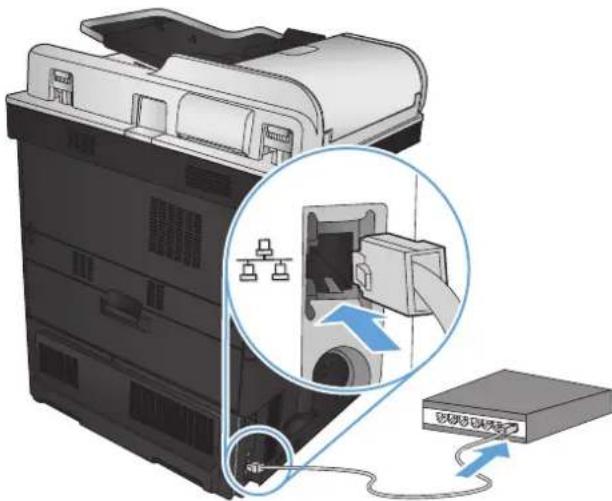 HP Color LaserJet Enterprise MFP M775 - Configuración de la dirección IP - 1