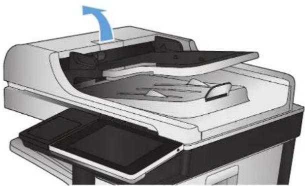 HP Color LaserJet Enterprise MFP M775 - Limpieza de los rodillos de recogida y la placa de separación del alimentador de documentos - 1