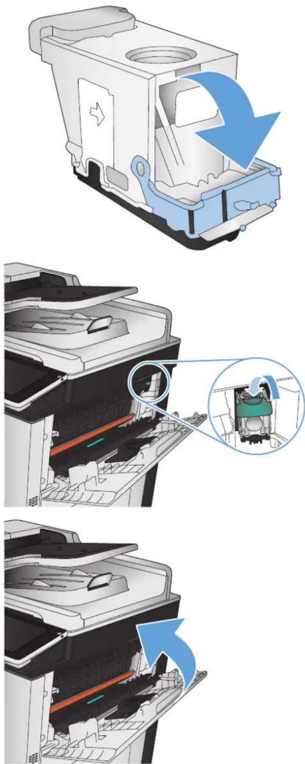 HP Color LaserJet Enterprise MFP M775 - Eliminación de atascos de grapas - 3