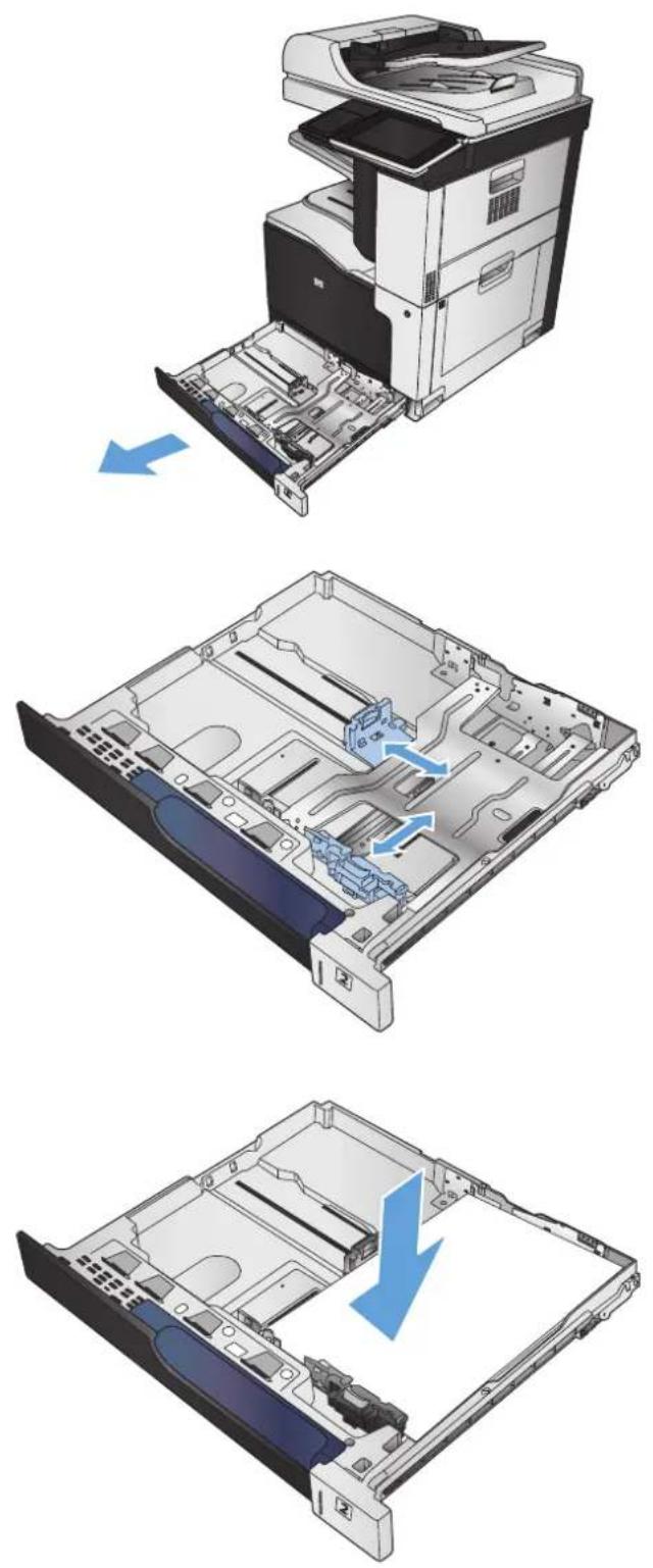 HP Color LaserJet Enterprise MFP M775 - Abra la bandeja. - 1