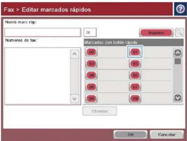 HP Color LaserJet Enterprise MFP M775 - Creación de una lista de marcado rápido - 3
