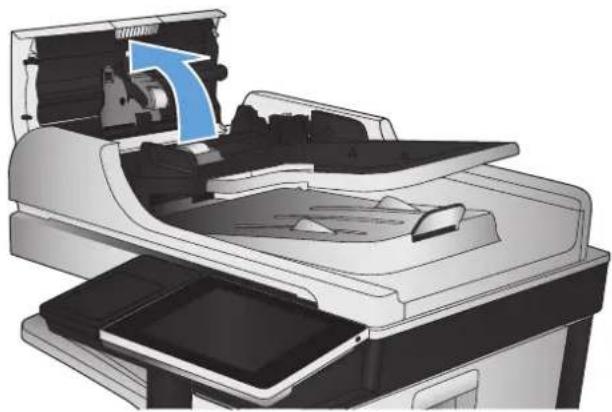HP Color LaserJet Enterprise MFP M775 - Limpieza de los rodillos de recogida y la placa de separación del alimentador de documentos - 2
