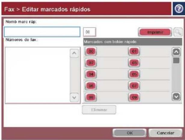 HP Color LaserJet Enterprise MFP M775 - Creación de una lista de marcado rápido - 4