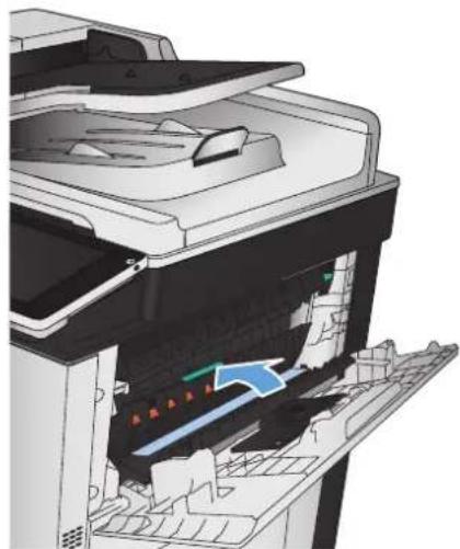 HP Color LaserJet Enterprise MFP M775 - Eliminación de atascos de la grapadora/apiladora - 2