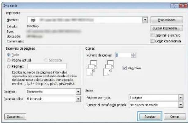 HP Color LaserJet Enterprise MFP M775 - Impresión de la primera o la última página en un papel diferente (Windows) - 8