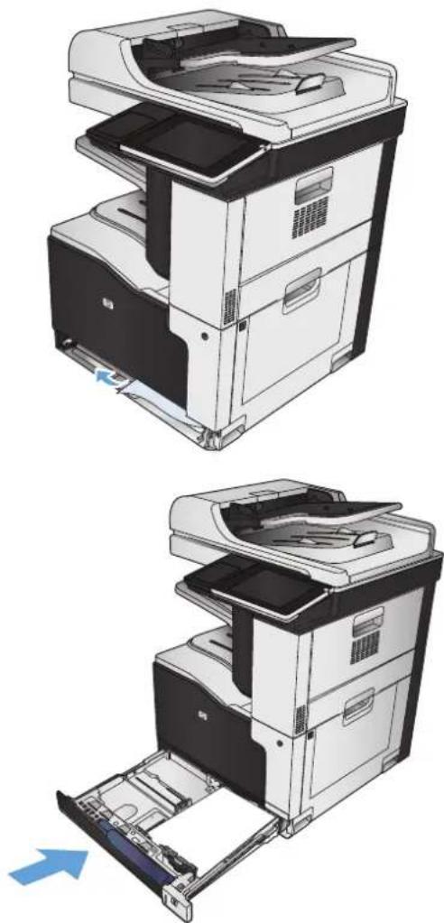HP Color LaserJet Enterprise MFP M775 - Eliminación de atascos en la bandeja 2 - 2