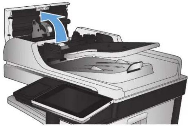 HP Color LaserJet Enterprise MFP M775 - Limpieza de los rodillos de recogida y la placa de separación del alimentador de documentos - 2
