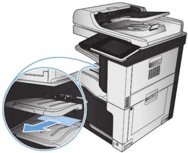 HP Color LaserJet Enterprise MFP M775 - Eliminación de atascos en el área de la bandeja de salida - 1