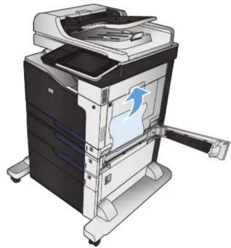 HP Color LaserJet Enterprise MFP M775 - Eliminación de atascos en el alimentador para 1 x 500 hojas o en el alimentador para 1 x 500 hojas con gabinete - 2