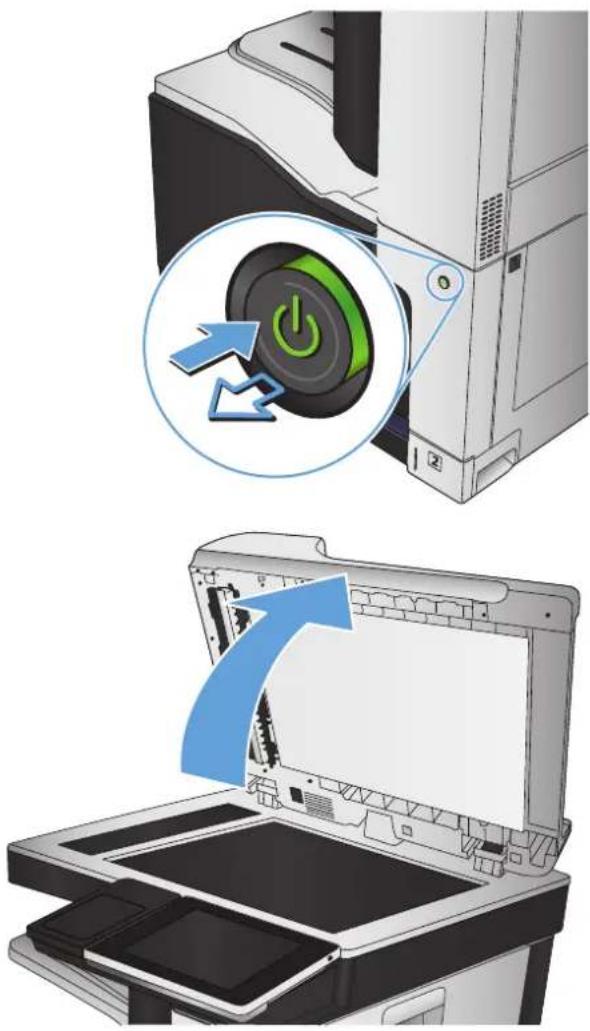 HP Color LaserJet Enterprise MFP M775 - Comprobación de si existe suciedad o manchas en el cristal del escáner - 1