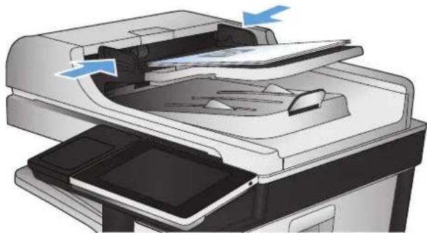 HP Color LaserJet Enterprise MFP M775 - Envío de un documento a una dirección de correo electrónico utilizando la libreta de direcciones - 1