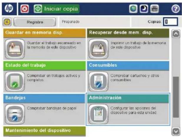 HP Color LaserJet Enterprise MFP M775 - Cambio de la configuración predeterminada de escaneado/envío mediante el panel de control del producto - 1