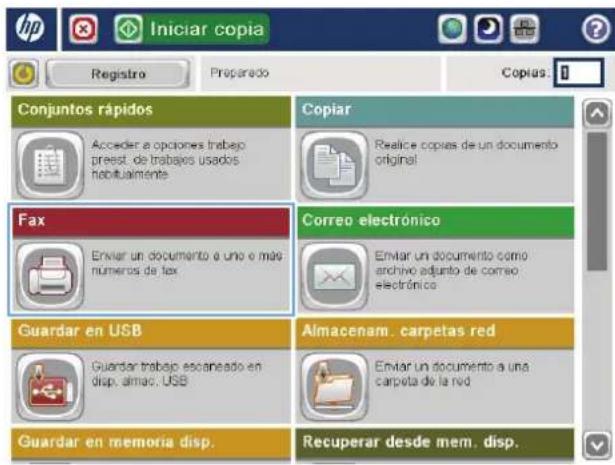 HP Color LaserJet Enterprise MFP M775 - Envío de faxes mediante los números de la libreta de direcciones de fax - 1