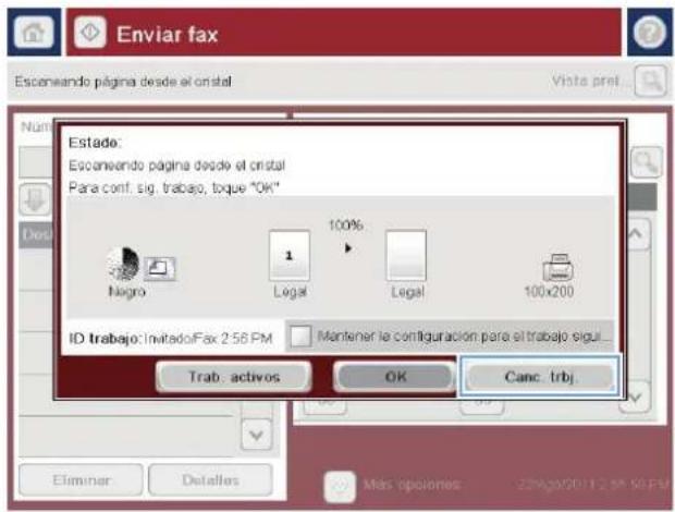 HP Color LaserJet Enterprise MFP M775 - Búsqueda en la libreta de direcciones de fax - 1