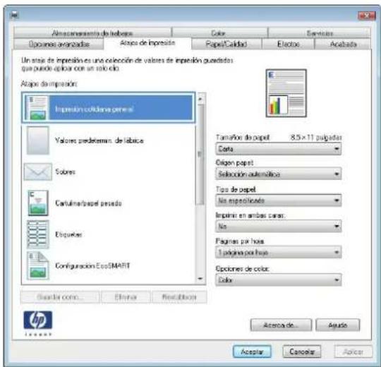 HP Color LaserJet Enterprise MFP M775 - Creación de atajos de impresión (Windows) - 3
