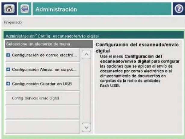 HP Color LaserJet Enterprise MFP M775 - Cambio de la configuración predeterminada de escaneado/envío mediante el panel de control del producto - 3