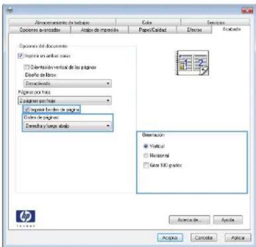 HP Color LaserJet Enterprise MFP M775 - Impresión de varias páginas por hoja (Windows) - 4
