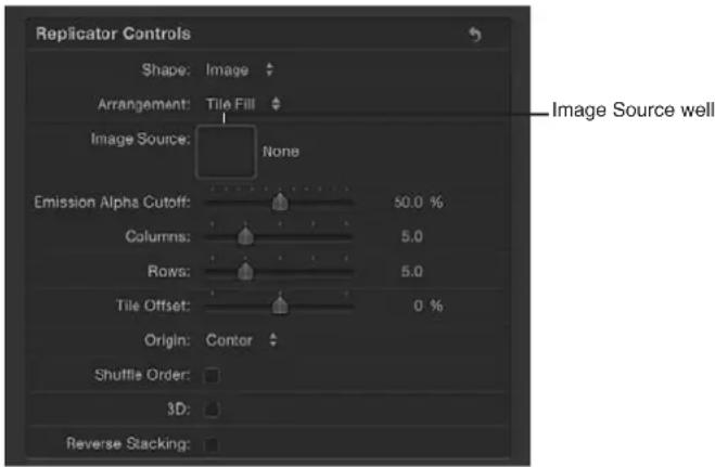 APPLE Motion 5.0 - Usar una imagen como origen de figura del diseño del replicador - 1