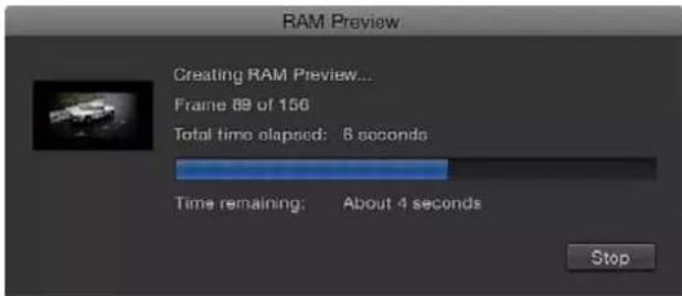 APPLE Motion 5.0 - Realizar la previsualización RAM de todo el proyecto - 1