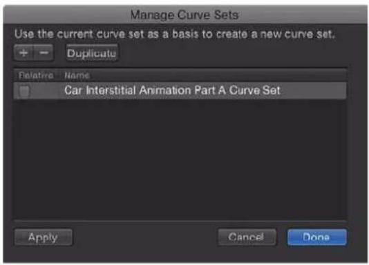 APPLE Motion 5.0 - Eliminar un grupo de curvas personalizado - 1
