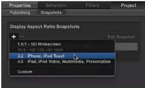 APPLE Motion 5.0 - Reconfigurar un proyecto para unas proporciones de visualización diferentes - 1