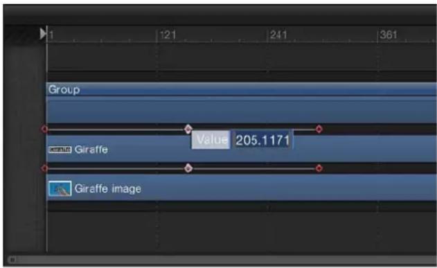 APPLE Motion 5.0 - Editar el valor de un fotograma de referencia en el control temporal - 1