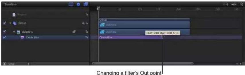 APPLE Motion 5.0 - Recortar un filtro en el control temporal - 1