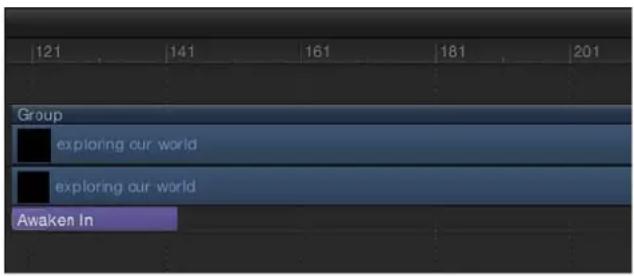 APPLE Motion 5.0 - Cambiar la velocidad de los comportamientos "Secuencia de texto" - 1