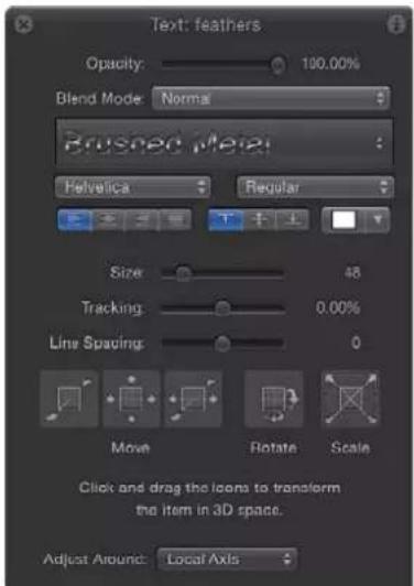 APPLE Motion 5.0 - Pantallas semitransparente Texto 2D y 3D - 2