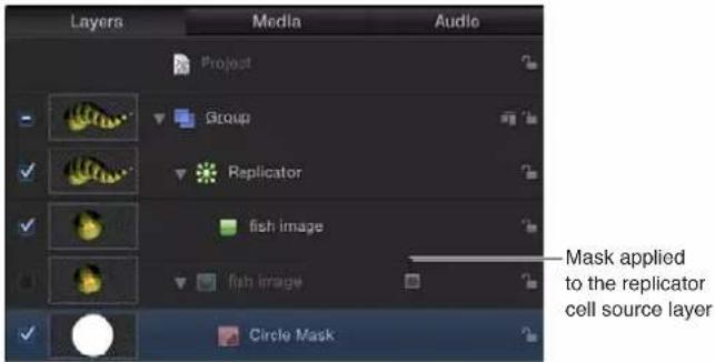APPLE Motion 5.0 - Usar máscaras con replicadores - 1