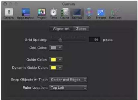APPLE Motion 5.0 - Panel Lienzo - 1