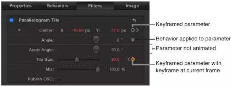 APPLE Motion 5.0 - Controles de fotogramas de referencia del inspector - 1