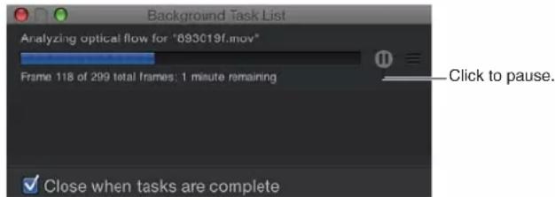 APPLE Motion 5.0 - Gestionar análisis de reprogramado - 2