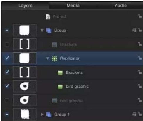 APPLE Motion 5.0 - Crear un replicador complejo usando varias capas de origen - 2